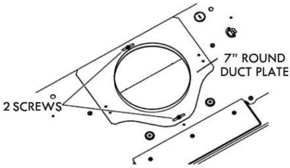 2 SCREWS 7" ROUND DUCT PLATE