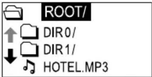 ROOT/ ↑ DIR0/ ↓ DIR1/ HOTEL.MP3