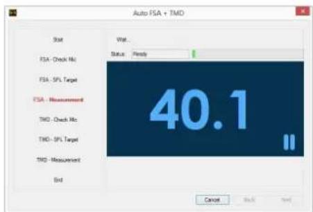 Auto FSA + TMD Stat Vat. Status: Empty FSA - Check No FSA - SPL Target FSA - Measurement TMO - Check No TMO - SPL Target TMO - Measurement End 40.1 Cancel OK Next