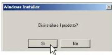 Windows Installer Disinstallare i prodotto? SI No