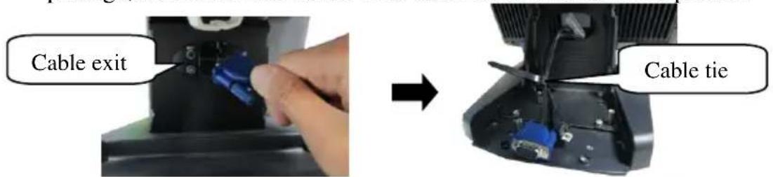 Cable exit Cable tie