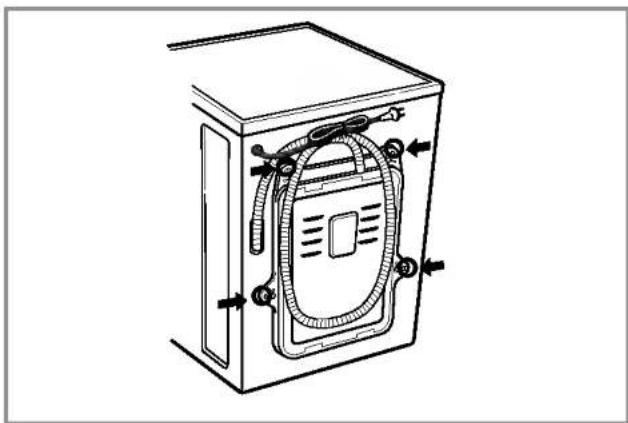 LG WD-14400TB - ■ Removing transit bolts - 1