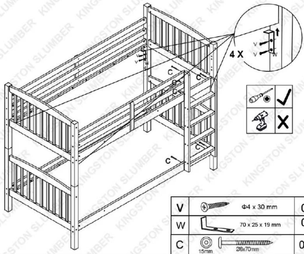 4X V Φ4 x 30 mm W 70 x 25 x 19 mm C 15mm 26x70mm V W C 15mm 26x70mm