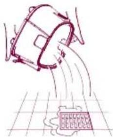 Illustration of a car being driven by a bucket onto a grid surface (no text or symbols)