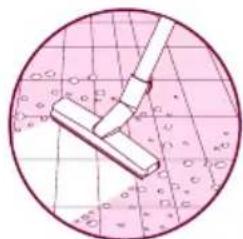 Illustration of a mechanical tool interacting with a grid-patterned surface (no text or symbols)