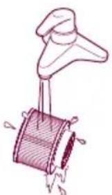 Illustration of a mechanical device with a handle and internal components (no text or symbols)