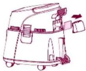 Line drawing of a mechanical device with gears and buttons, no text or symbols present
