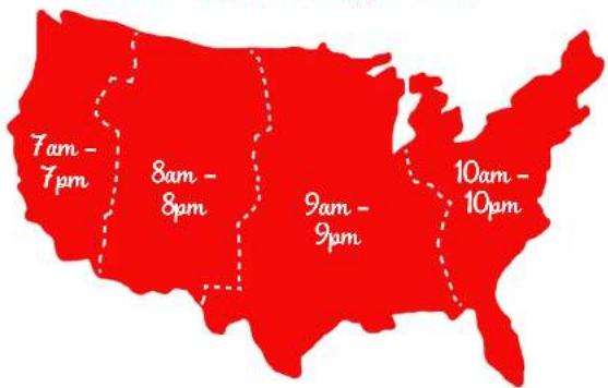 7am 7pm 8am 8pm 9am 9pm 10am 10pm