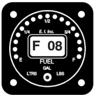 1/2 E. I. Inc. 3/4 F 08 E FUEL GAL LTRS LBS