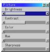 Picture Brightness Contrast Color Hue Sharpness