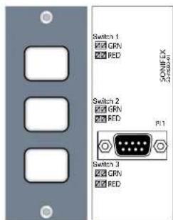 Switch 1 GRN RED SONIF EK G-050-01 Switch 2 GRN RED P11 Switch 3 GRN RED