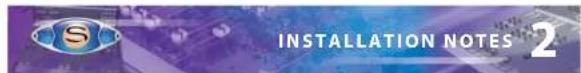 INSTALLATION NOTES 2