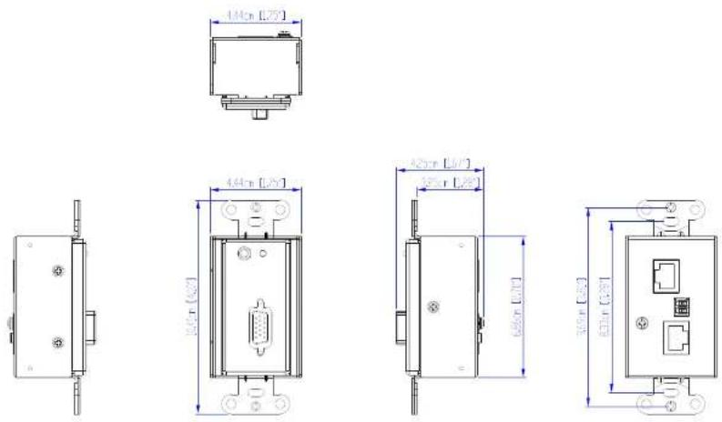 ATEN VE806 - CAD Drawings - 1