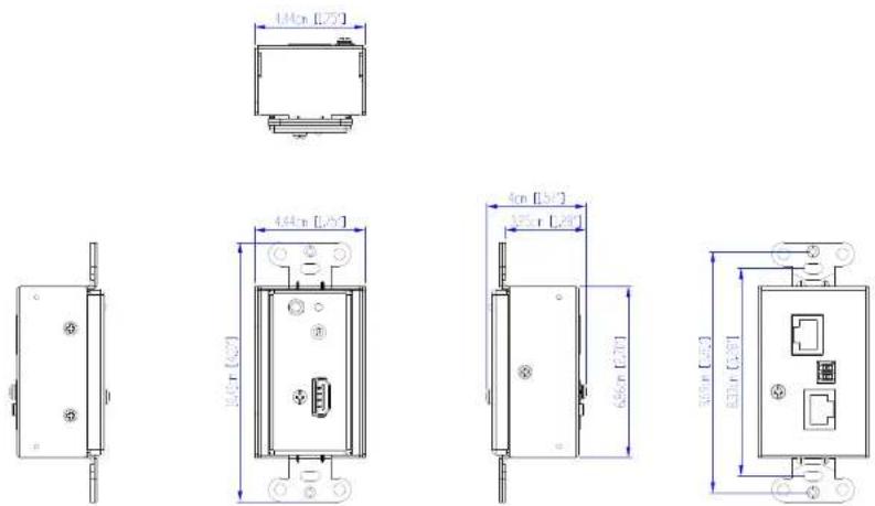 ATEN VE806 - CAD Drawings - 1
