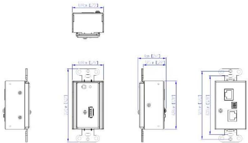 ATEN VE806 - CAD Drawings - 1