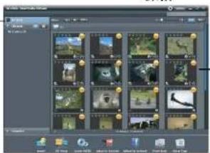 Screenshot of a photo editing software interface showing a grid of 3D and 2D camera thumbnails with Chinese labels.