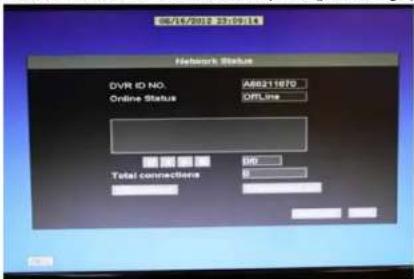 02/16/2012 23:09:14 Network Status DVR ID NO. A88211870 Online Status Offline Total connections BID B