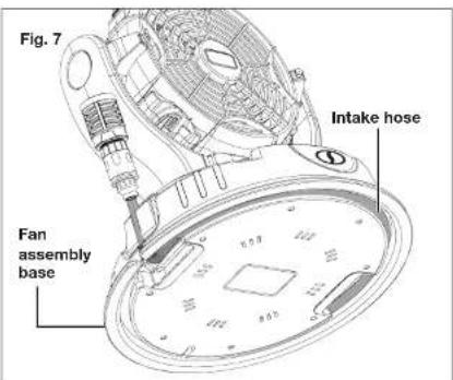 Fig. 7 Intake hose Fan assembly base