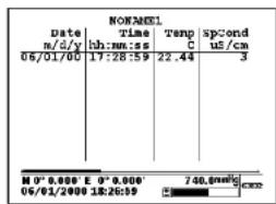 NOKAME1 Date Time Temp sp=ond m/d/y hh:mm:ss C u5/cm 05/01/00 17:28:59 22.44 3 M 0° 6.000' E 0° 9.000' 730.0mm/s 05/01/2008 18:26:09
