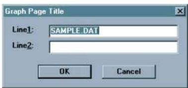 Graph Page Title Line1: SAMPLE DAT Line2: OK Cancel