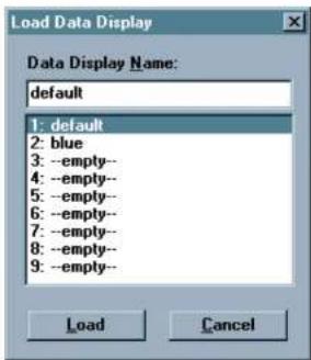 Load Data Display Data Display Name: default 1: default 2: blue 3: --empty-- 4: --empty-- 5: --empty-- 6: --empty-- 7: --empty-- 8: --empty-- 9: --empty-- Load Cancel
