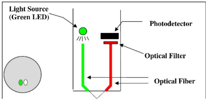 Light Source (Green LED) Photodetector Optical Filter Optical Fiber