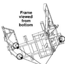 Frame viewed from bottom