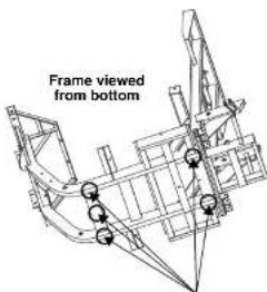 Frame viewed from bottom