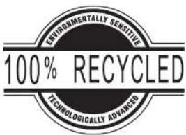 ENVIRONMENTALLY SENSITIVE 100% RECYCLED TECHNOLOGICALLY ADVANCED