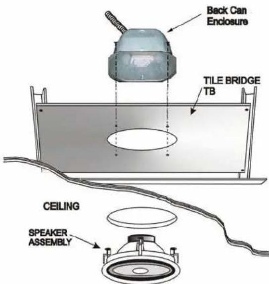 Back Can Enclosure TILE BRIDGE TB CEILING SPEAKER ASSEMBLY