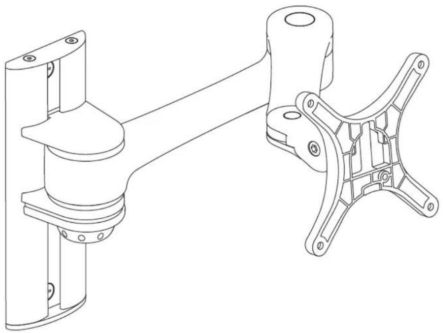 Atdec AF-AT-W-P - Wall Mounted Monitor Arm - 1