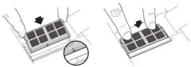 Two-step diagram showing hands installing a grid device on a base, with an arrow indicating the process (no text or symbols present)