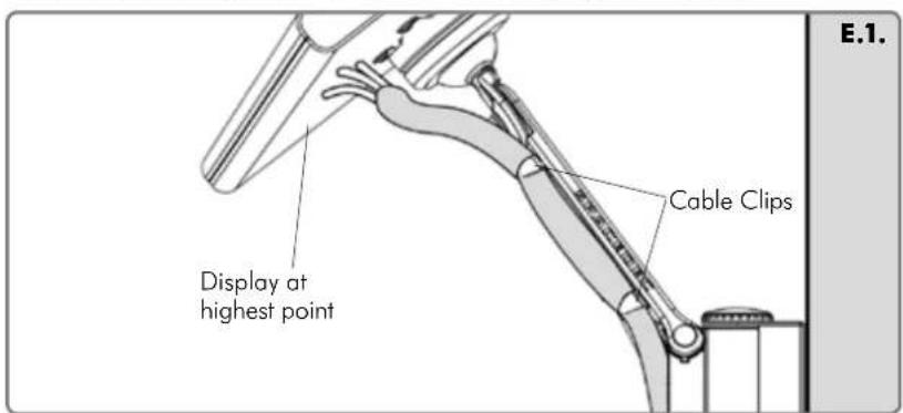 E.1. Display at highest point Cable Clips