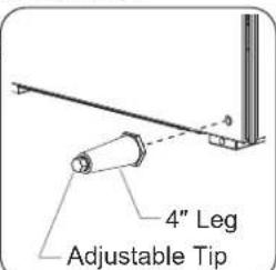 4" Leg Adjustable Tip