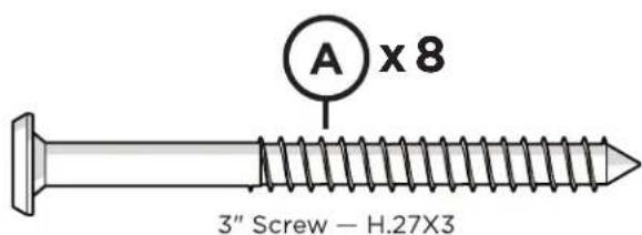 A x 8 3" Screw — H.27X3