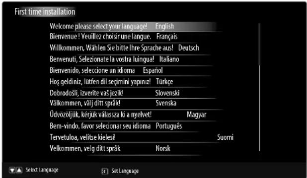 First time installation Welcome please select your language! English Bienvenue! Veuillez choisir une langue. Français Willkommen, Wählen Sie bitte Ihre Sprache aus! Deutsch Benvenuti, Selezionate la vostra luingua! Italiano Bienvenido, seleccione un idioma Español Hoş geldiniz, lütfen dil seçimini yapınz! Türkçe Dobrodosli, izverite vaš jezik! Slovenski Välkommen, välj ditt språk! Svenska Üdvozöljük, kérjuk válassza ki a nyelvet! Magyar Bem-vindo, favor seleccionar seu idioma Português Tervetuloa, velitse kielesi! Suorni Velkommen, velg ditt språk Norsk Select Language Set Language