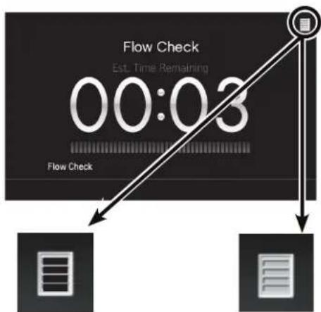 Flow Check Est. Time Remaining 00:03 Flow Check