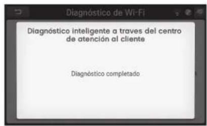 Diagnóstico de Wi-Fi Diagnóstico inteligente a traves del centro de atención al cliente Diagnóstico completado