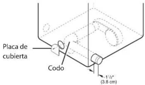 Placa de cubierta Codo -1"½" (3.8 cm)