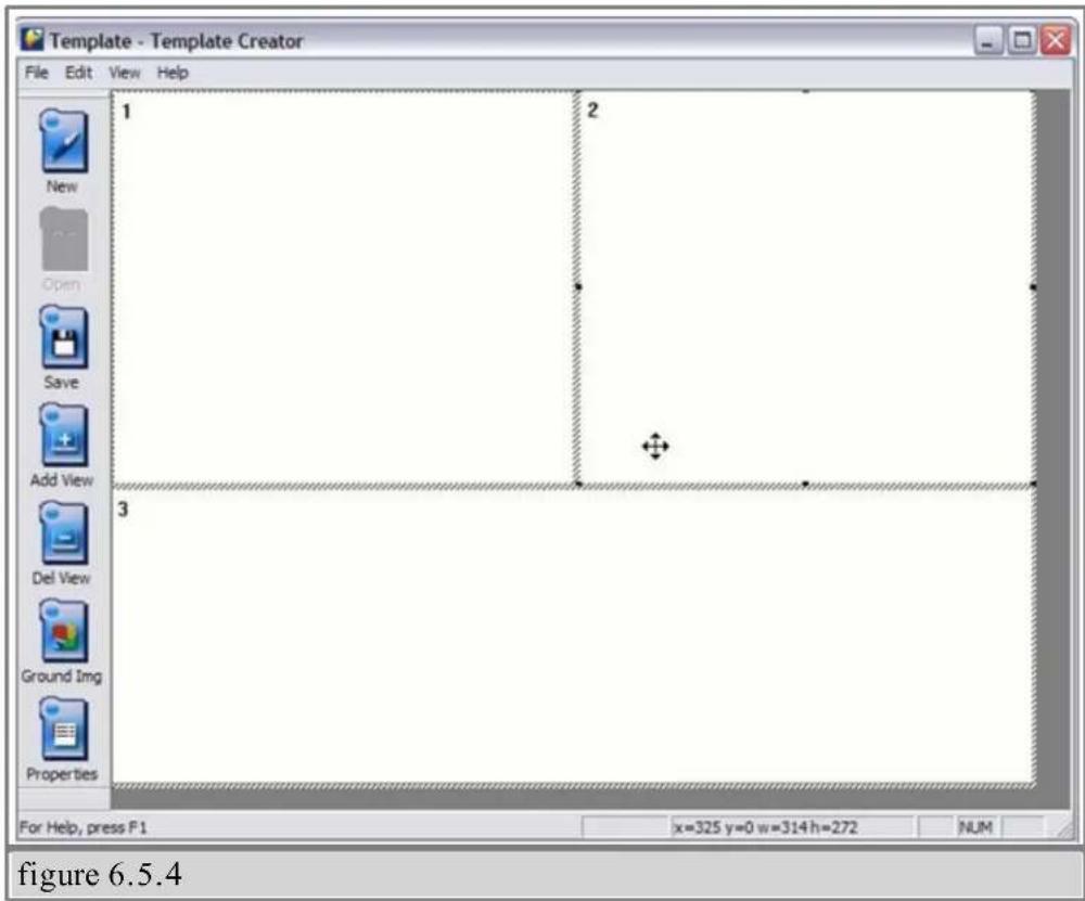 Template - Template Creator File Edit View Help 1 2 3 For Help, press F1 x=325 y=0 w=314 h=272 NUM figure 6.5.4