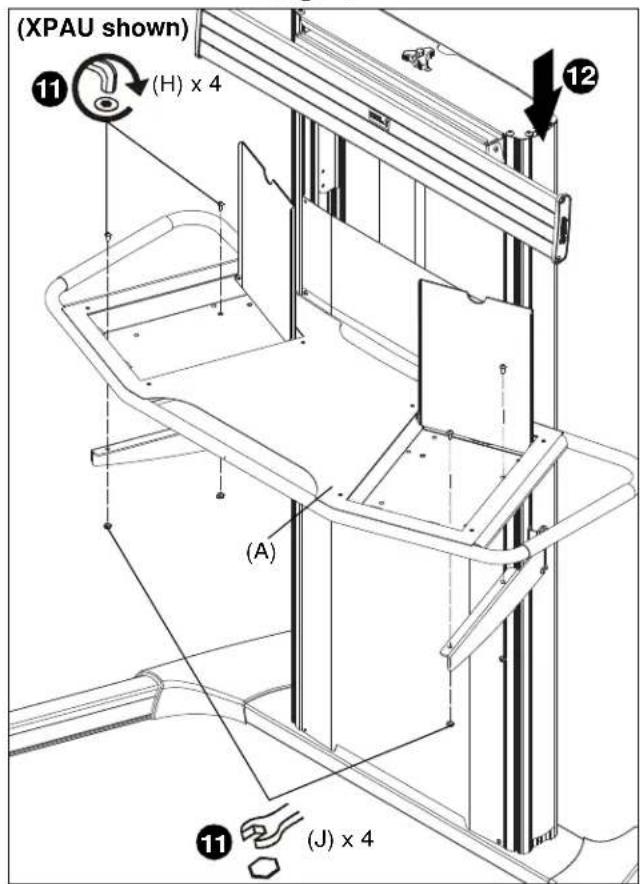 (XPAU shown) ⑪ (H) x 4 ⑫ (A) ⑪ (J) x 4
