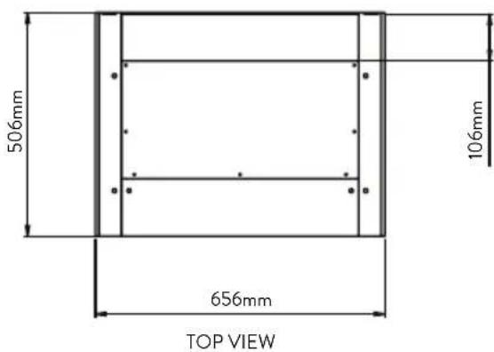 506mm 106mm 656mm TOP VIEW