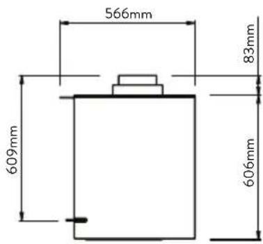 566mm 83mm 609mm 606mm