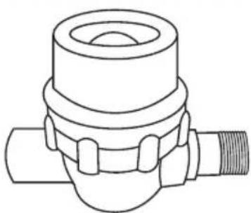 Line drawing of a mechanical valve component with no text or symbols
