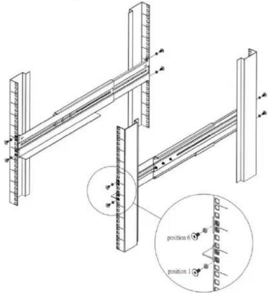 Technical diagram of a structural frame assembly with labeled positions and components