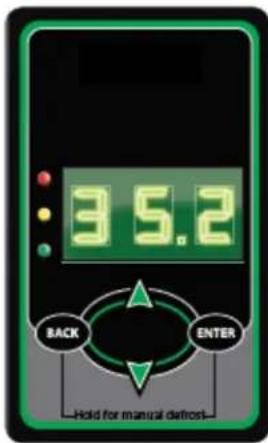 3.5.2 BACK ENTER Hold for manual defrost