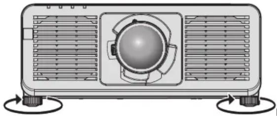 PANASONIC PT-REQ12L - Adjusting adjustable feet - 1