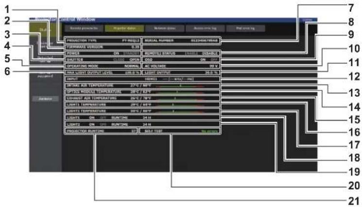 Control Window Residual power/Hz Projector data Device data Access zone log Real zone log 1 2 3 4 5 6 7 8 9 10 11 12 13 14 15 16 17 18 19 20 21 PRODUCTOR TYPE PT RESULT MANUAL NUMBER BLUZKA/BRAE FINDWARE VERSION 0.10 POWER ON SWITCH REMOYA BANCO USABLE DISABLE SHUTTER LOGIC OPTI COD ON ON OPERATING MODE NORMAL AC VOLTAGE 30 V MAX LIGHT OUTPUT LEVEL 100.0 % LIGHT OUTPUT 30.0 % INPUT HOMA - 100V - 100V UNIT AIR TEMPERATURE 20°C / 60°F OUTPUT MODEL TEMPERATURE 20°C / 60°F OUTPUT TEMPERATURE 20°C / 60°F OUTPUT TEMPERATURE 30°C / 60°F R Sunshine ON BUNTING 24 H R Sunshine ON BUNTING 24 H PRODUCTION BUNTING 32 MHz TEST No more