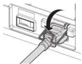 PANASONIC PT-REQ12L - How to attach the power cord - 3