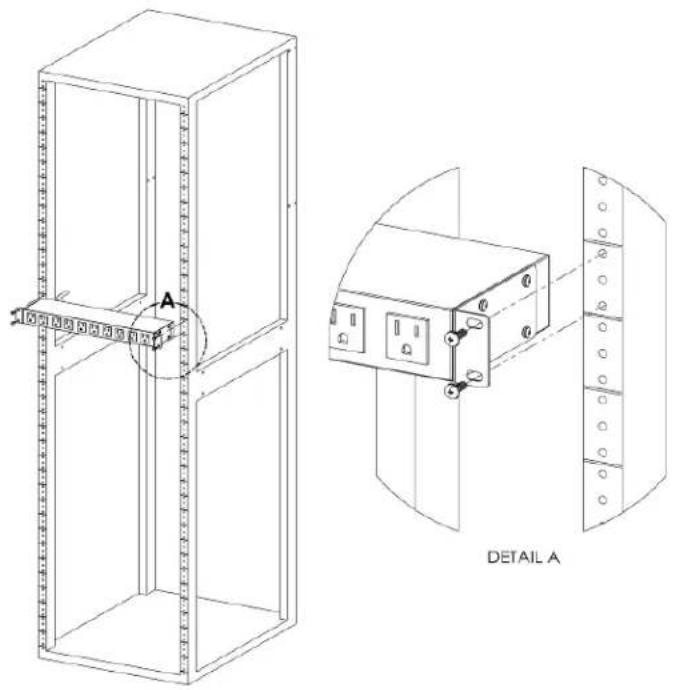 Technical line drawing of a two-panel cabinet with a side-view detail showing internal components (no text or symbols)